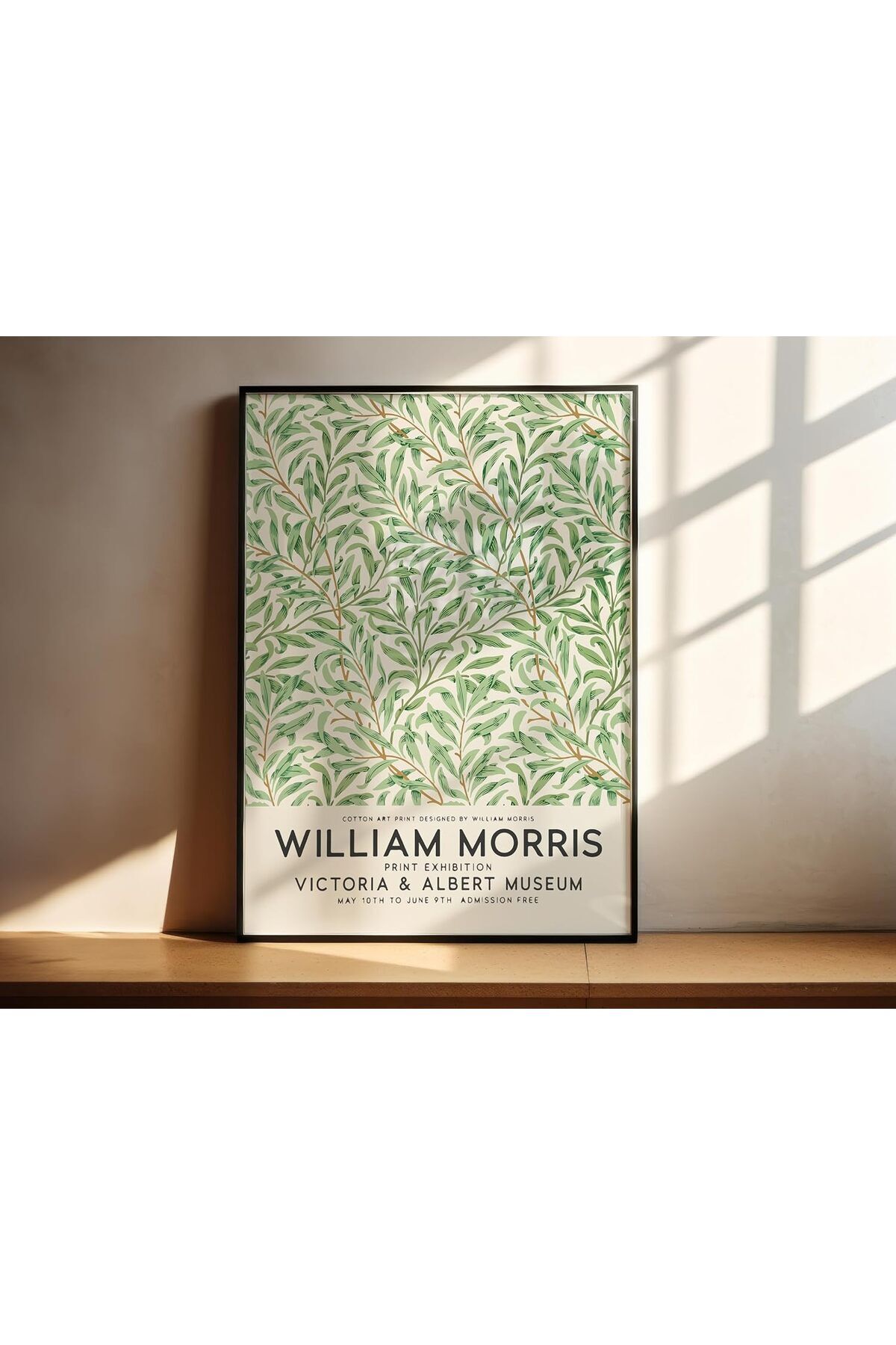 Tekli Metal Çerçeveli Koridor Minimal Yeşil Çizgi Camlı Poster Tablo Seti