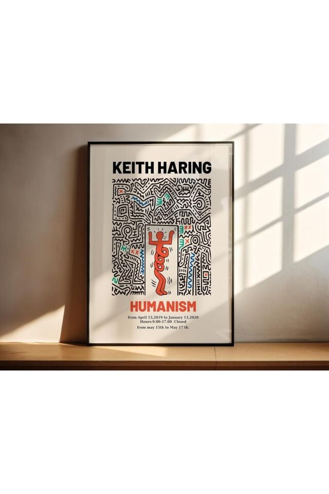 Tekli Siyah Metal Çerçeve Hümanizm Ferah Cam Poster Tablo Seti