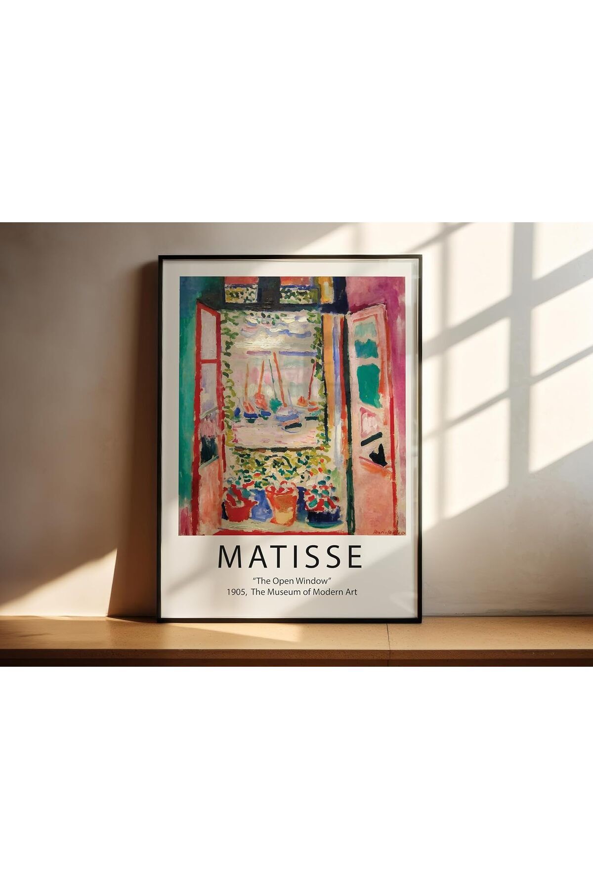 İnce Siyah Metal Çerçeve Yazlık Sanatsal Cam Poster Tablo Seti