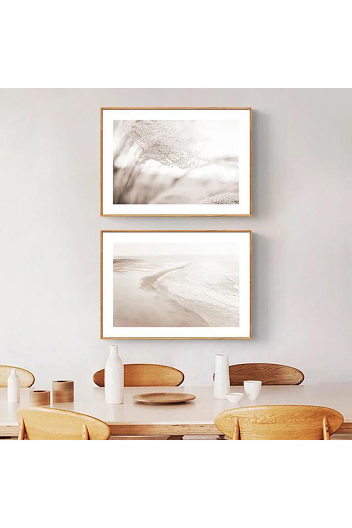 İkili Gold Metal Çerçeveli Yatay Soft  Cam Yatak Odası