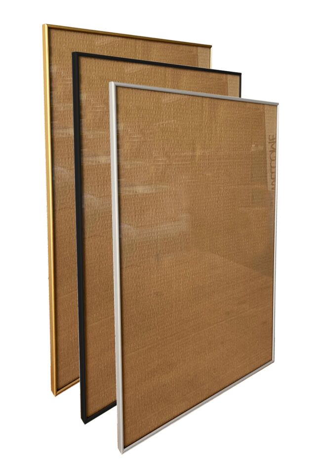 Alüminyum Çerçeveli Camlı Çerçeve Gold Siyah Gümüş Hediyelik Yeni Yıl Yılbaşı Si̇yah - 50 X 70