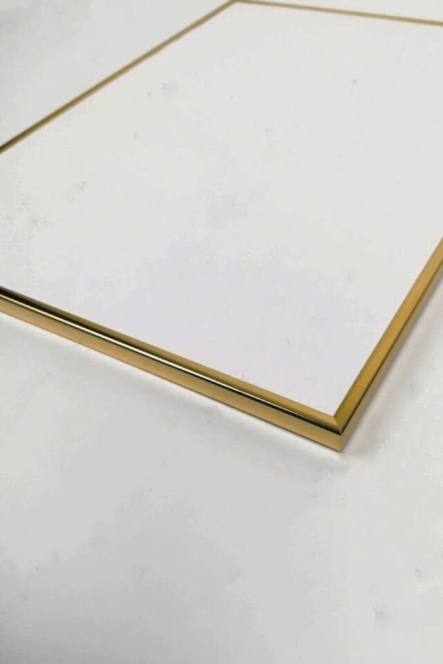 2li Gold Metal Çerçeveli Akdeniz Ege Gerçek Cam Tablo Seti