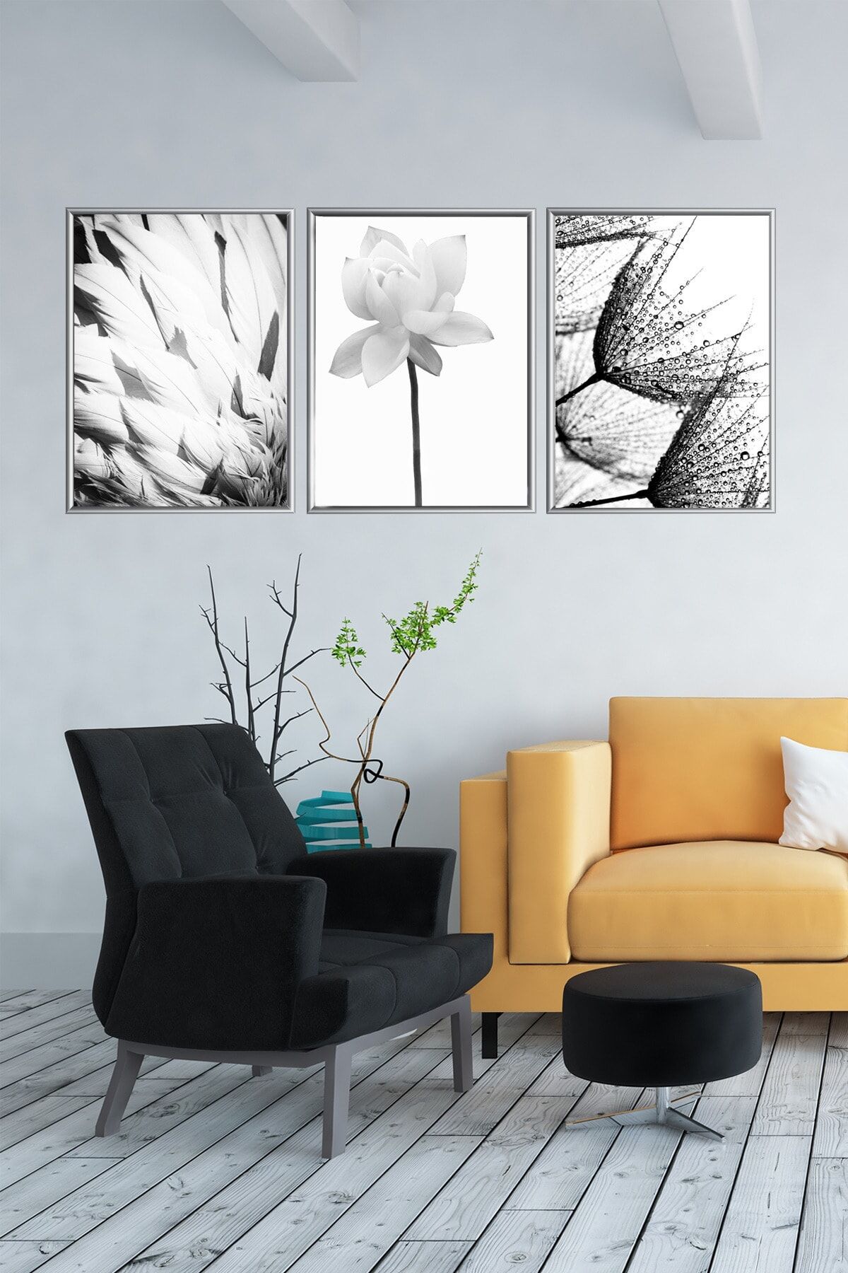 Üçlü Alüminyum Çerçeveli Poster Seti