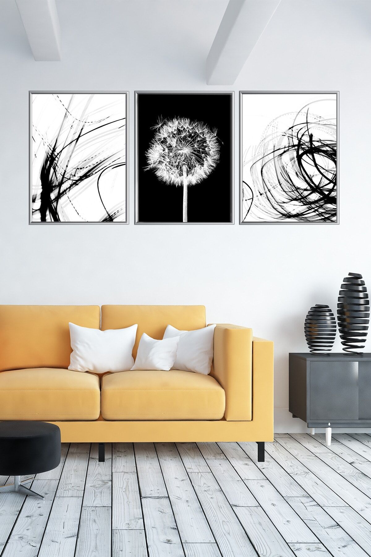 Üçlü Alüminyum Çerçeveli Poster Seti