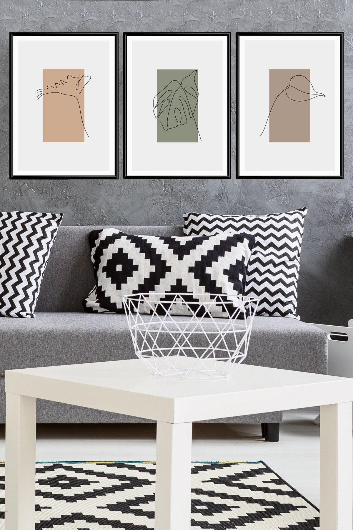 Üçlü Alüminyum Çerçeveli Set