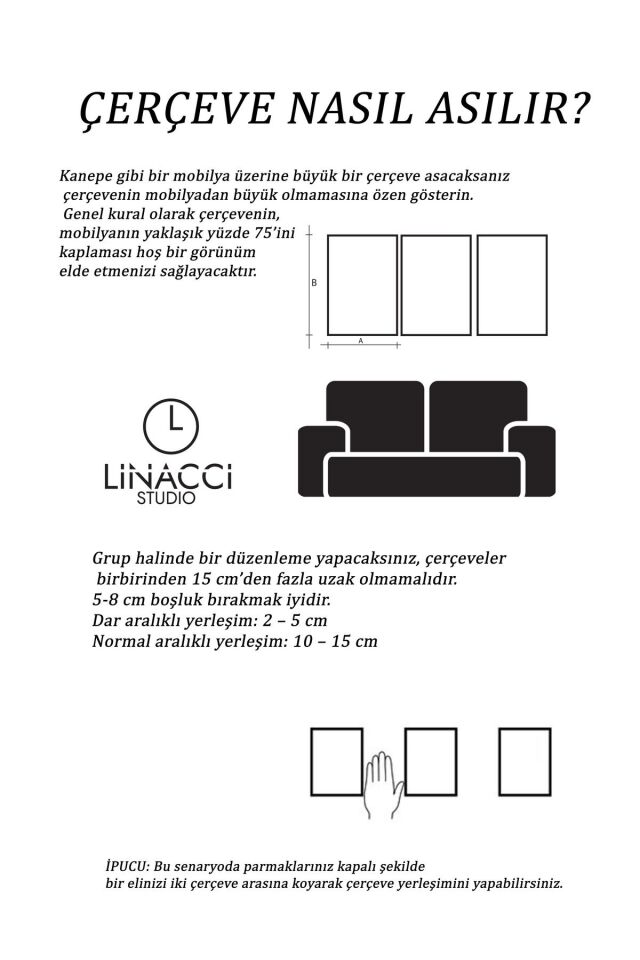 Üçlü Beyaz Metal Çerçeve Krem Soft Cam Tablo Seti