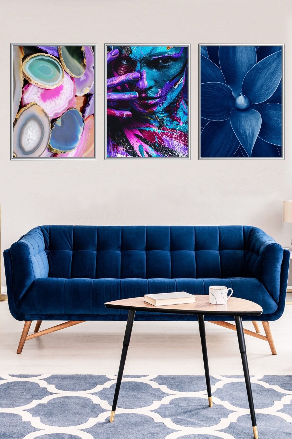 Üçlü Alüminyum Çerçeveli Poster Seti