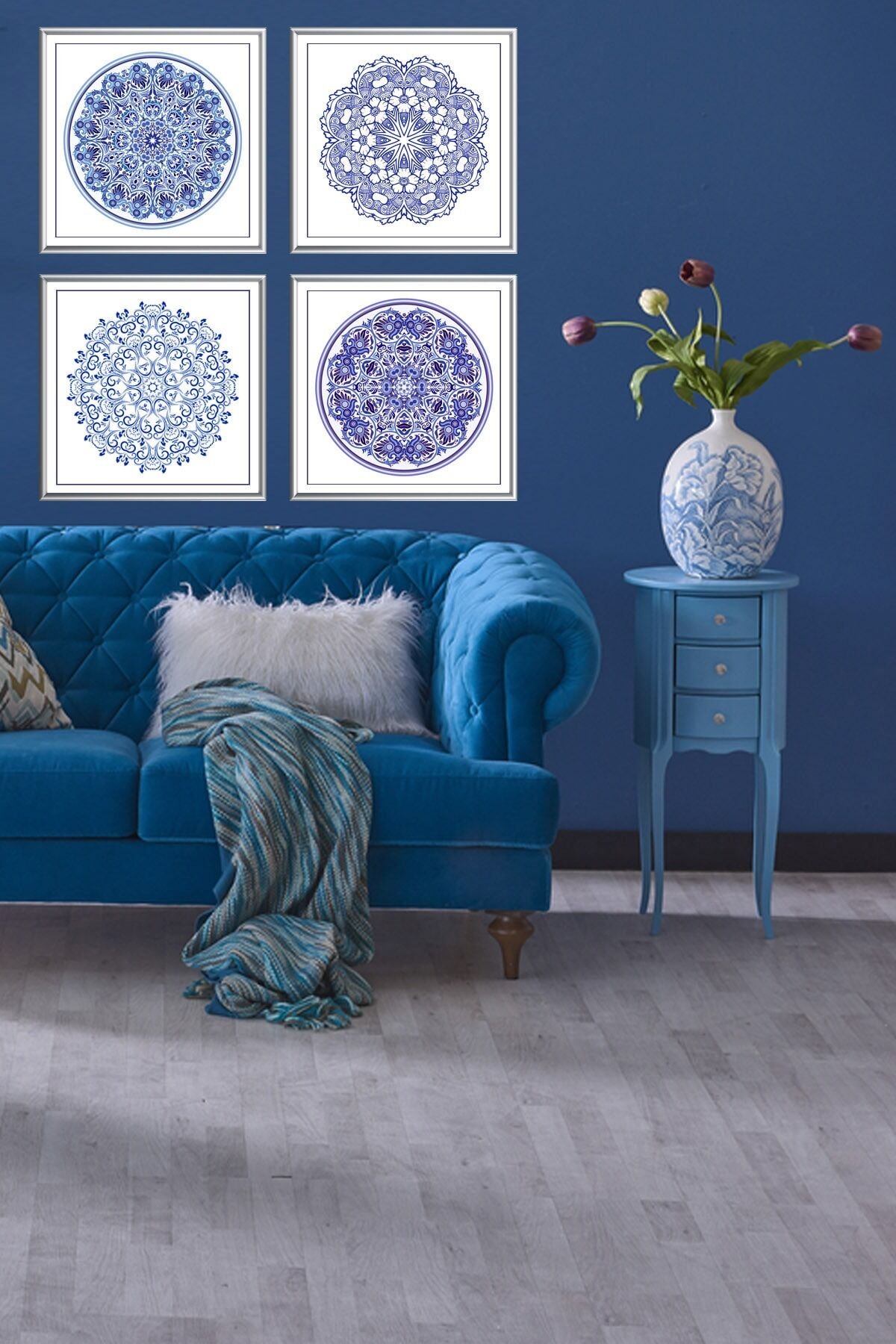 Dörtlü Alüminyum Çerçeveli Poster Seti