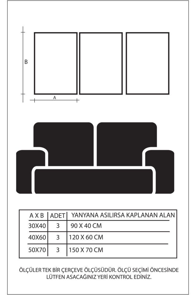 Üçlü Siyah Metal Kırmızı Beyaz Sanatsal Poster Camlı Tablo Seti