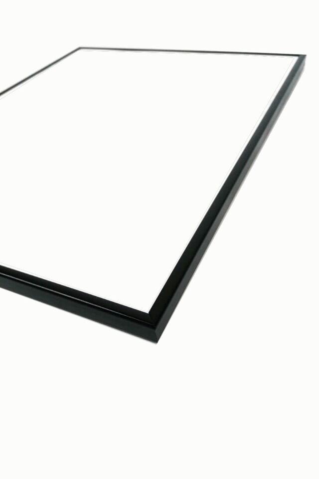 Üçlü Siyah Alüminyum Metal Çerçeveli Sarı Yeşil Geometrik Camlı Poster Tablo Seti